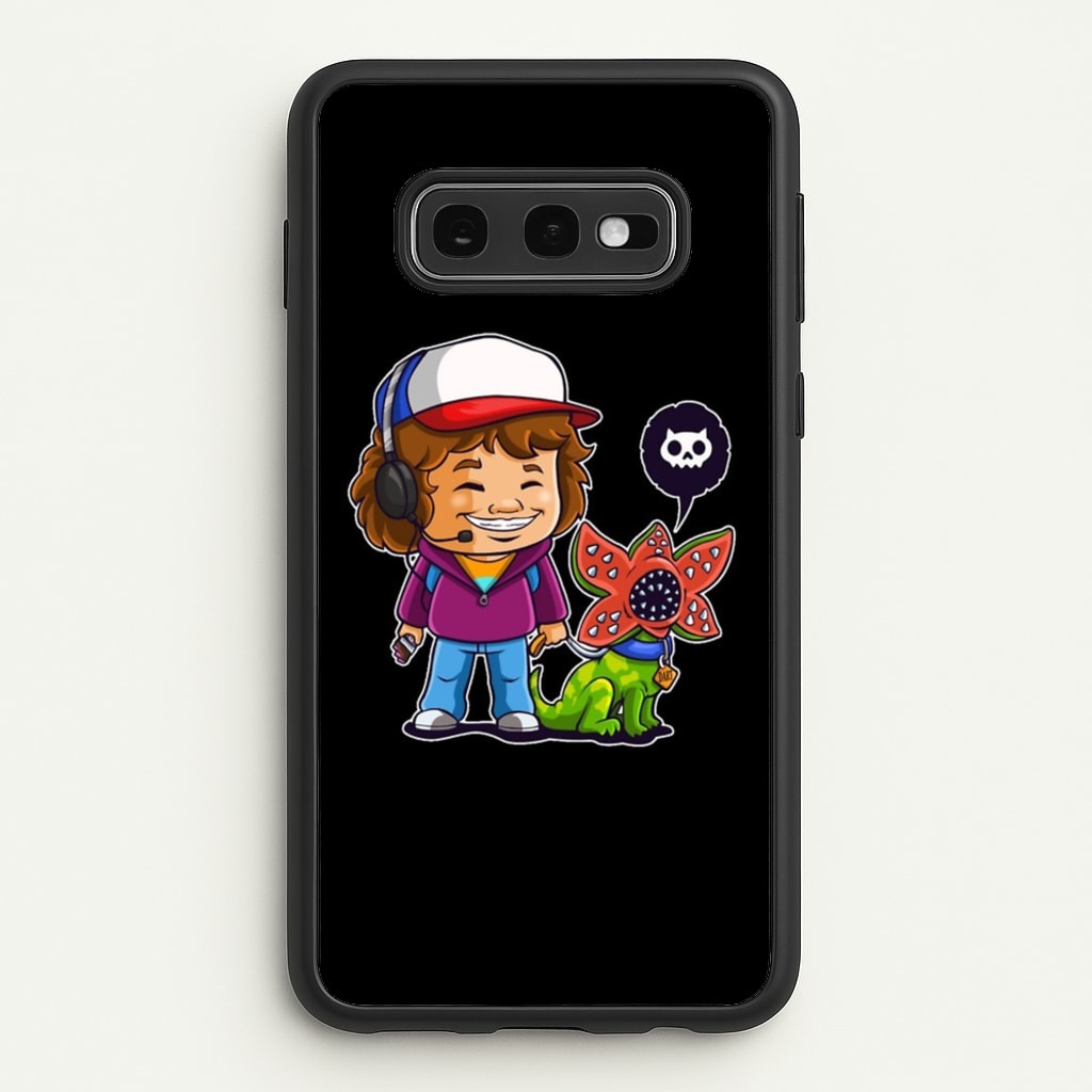 Dustin and The Demogorgon - Stranger Things Phone Case for Galaxy S10e