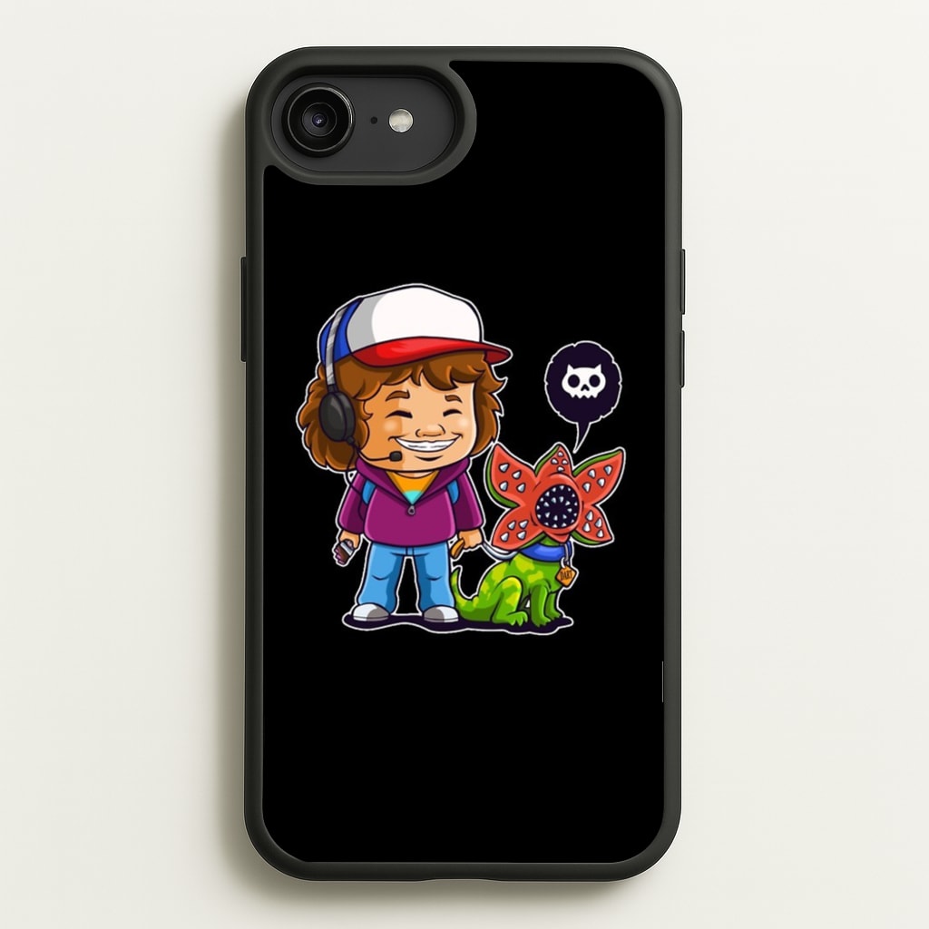 Dustin and The Demogorgon - Stranger Things Phone Case for iPhone 6 Plus / 7 Plus / 8 Plus
