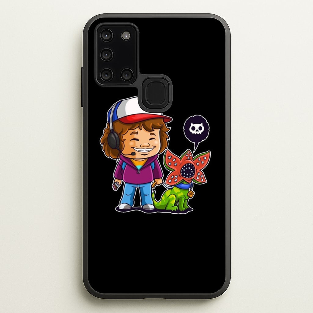 Dustin and The Demogorgon - Stranger Things Phone Case for Galaxy A21s