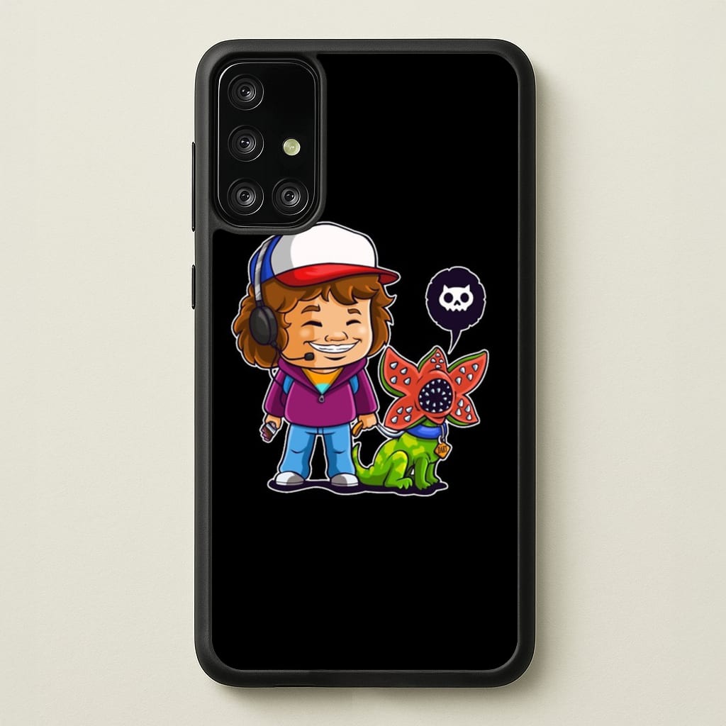 Dustin and The Demogorgon - Stranger Things Phone Case for Galaxy A71