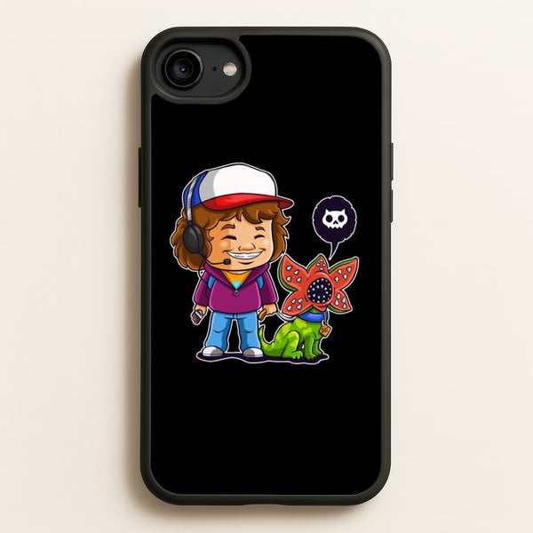 Dustin and The Demogorgon - Stranger Things Phone Case for iPhone 6 / 7 / 8 / SE