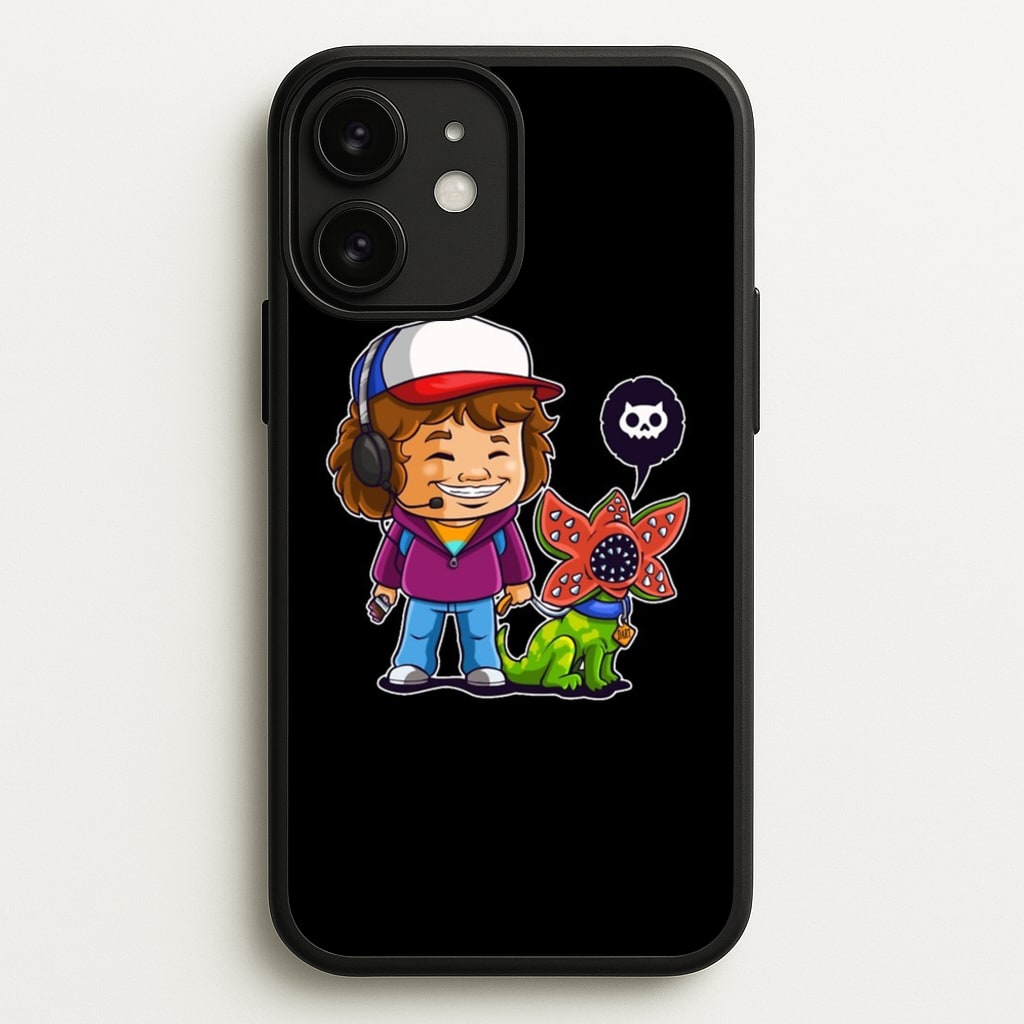 Dustin and The Demogorgon - Stranger Things Phone Case for iPhone 11