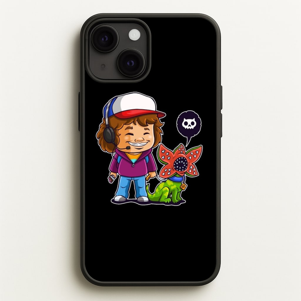 Dustin and The Demogorgon - Stranger Things Phone Case for iPhone 13 Mini