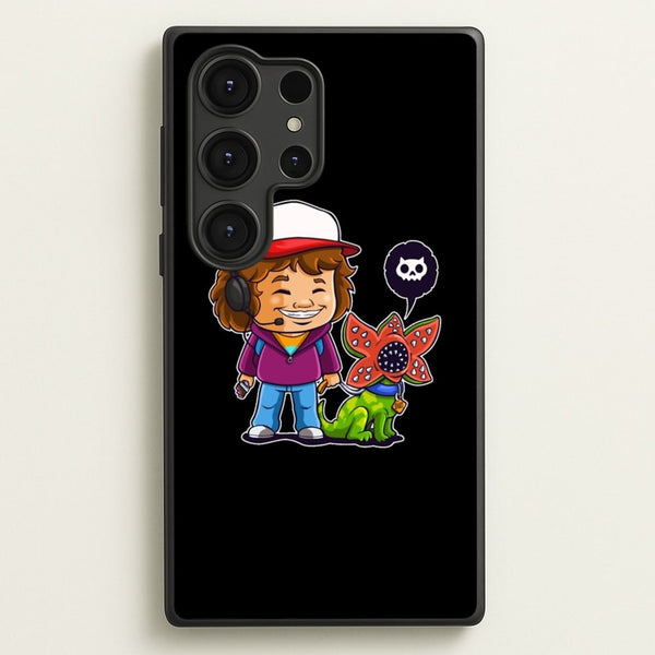 Dustin and The Demogorgon - Stranger Things Phone Case for Galaxy S25 Ultra