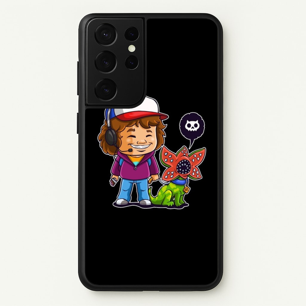 Dustin and The Demogorgon - Stranger Things Phone Case for Galaxy S21 Ultra