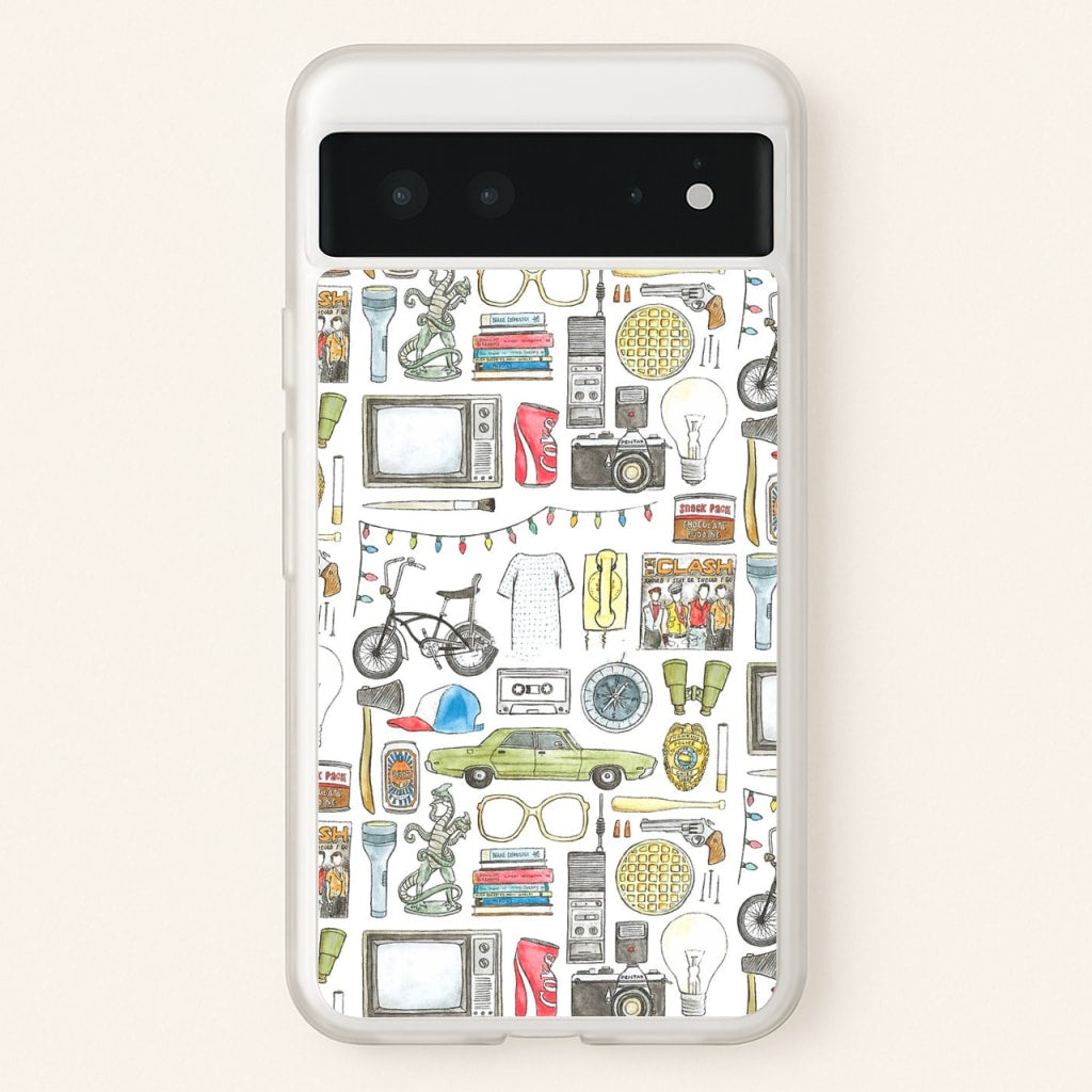 Stranger Objects Illustration - Stranger Things Phone Case for Google Pixel 6