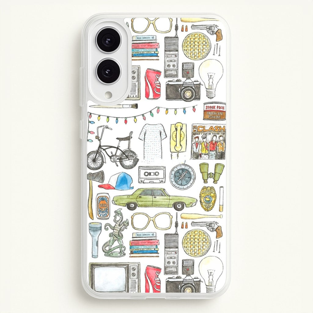 Stranger Objects Illustration - Stranger Things Phone Case for Galaxy S25 Edge