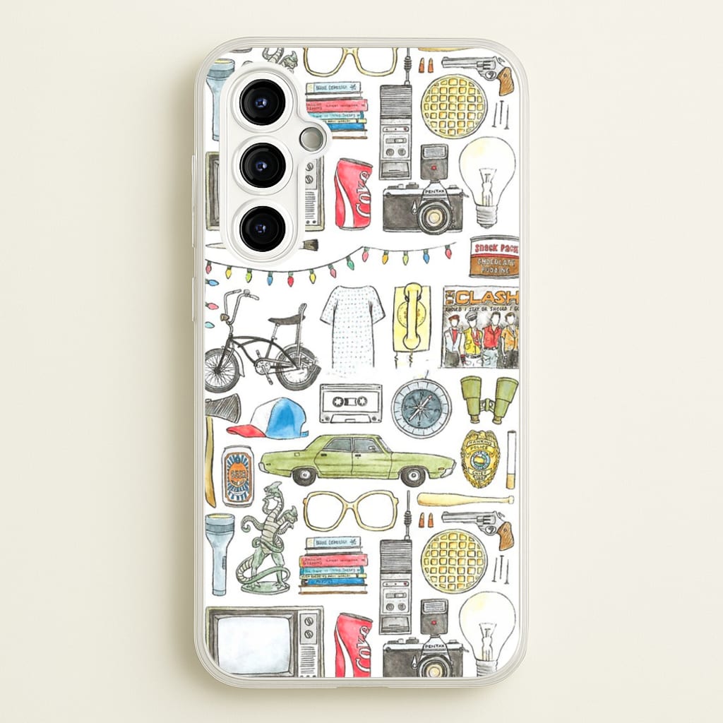 Stranger Objects Illustration - Stranger Things Phone Case for Galaxy A54