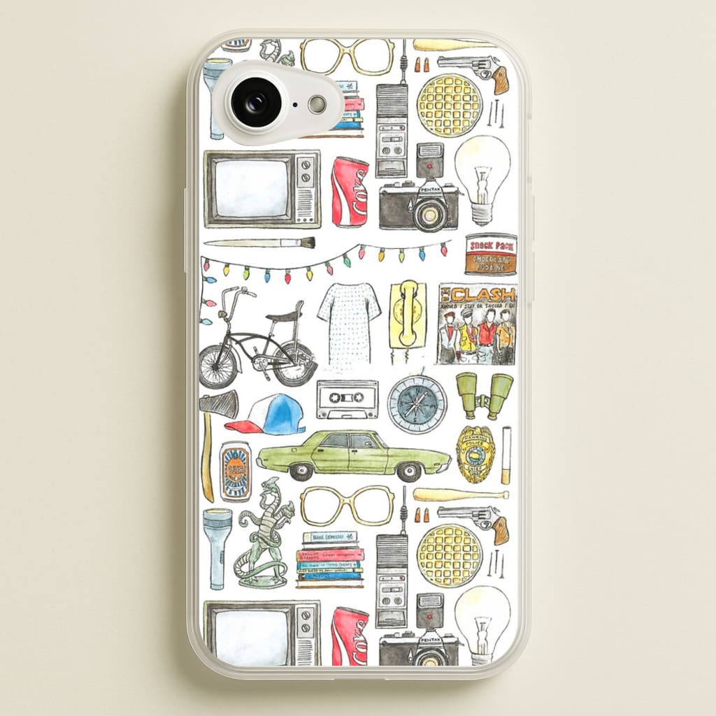 Stranger Objects Illustration - Stranger Things Phone Case for iPhone 16e