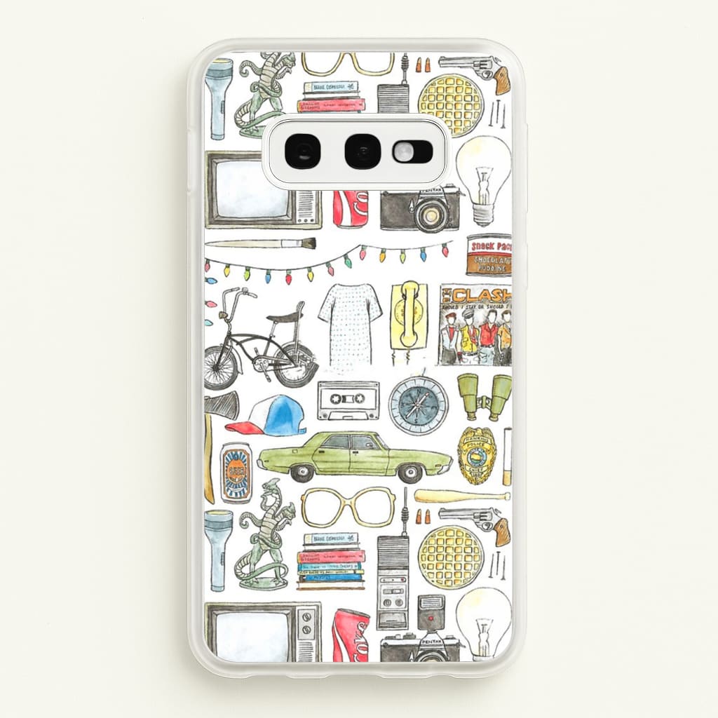 Stranger Objects Illustration - Stranger Things Phone Case for Galaxy S10e