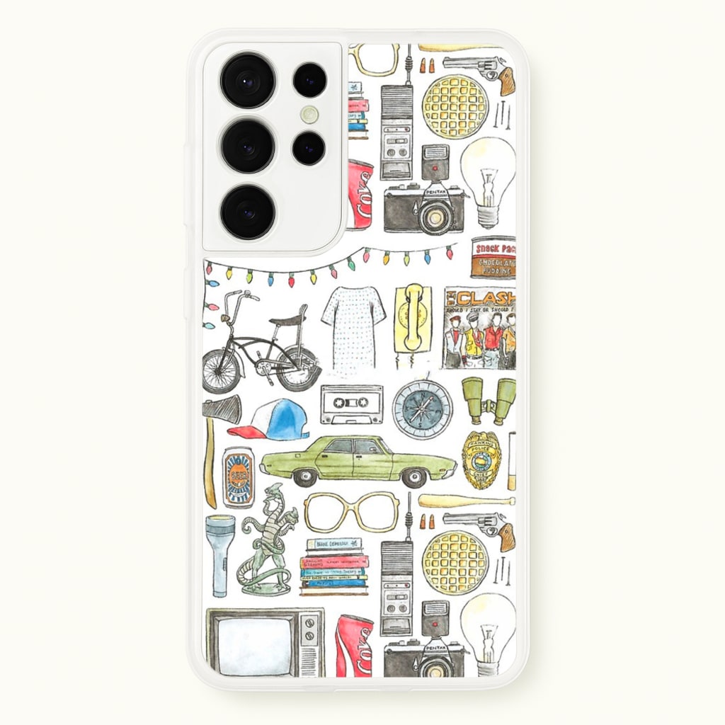 Stranger Objects Illustration - Stranger Things Phone Case for Galaxy S21 Ultra