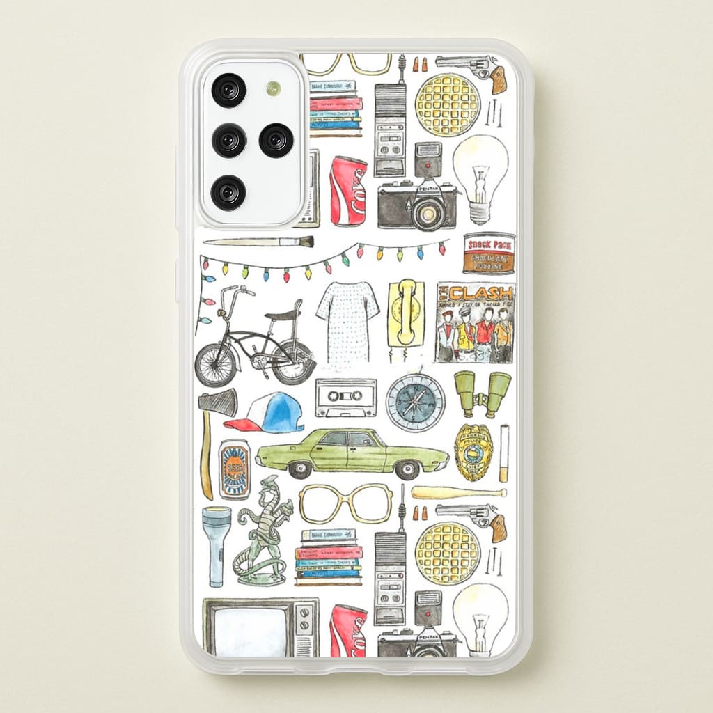 Stranger Objects Illustration - Stranger Things Phone Case for Galaxy S20 Plus