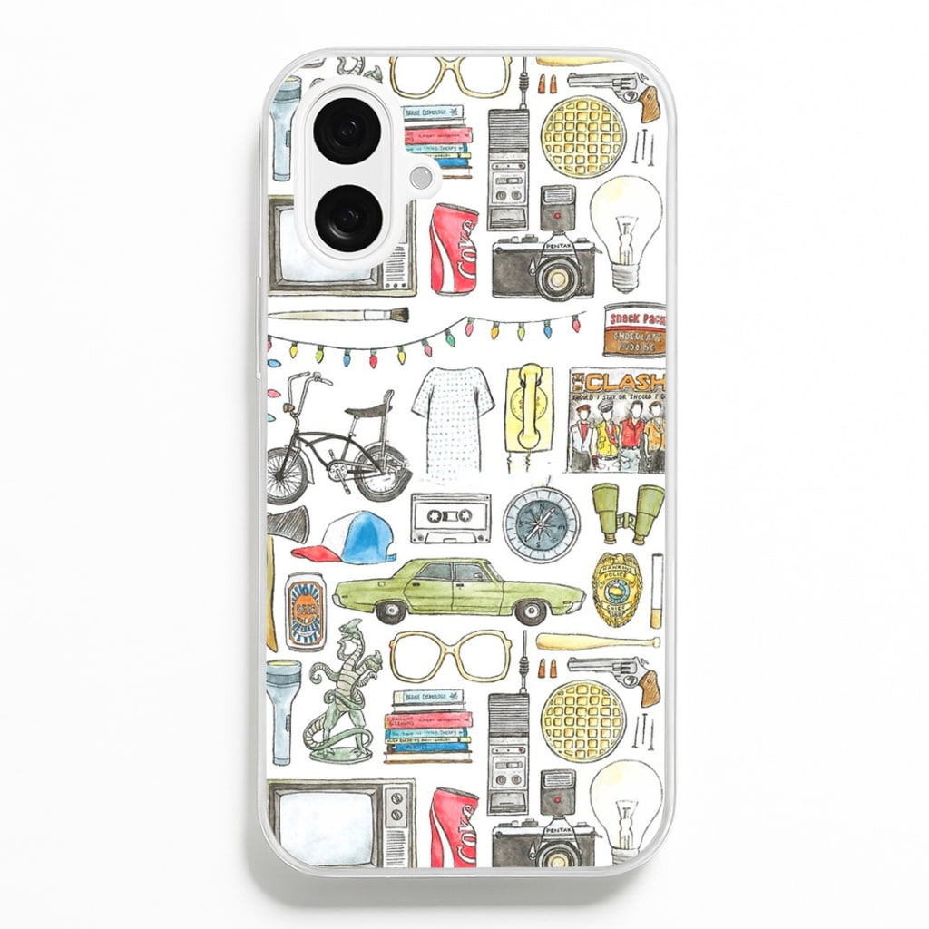 Stranger Objects Illustration - Stranger Things Phone Case for iPhone 16 Plus