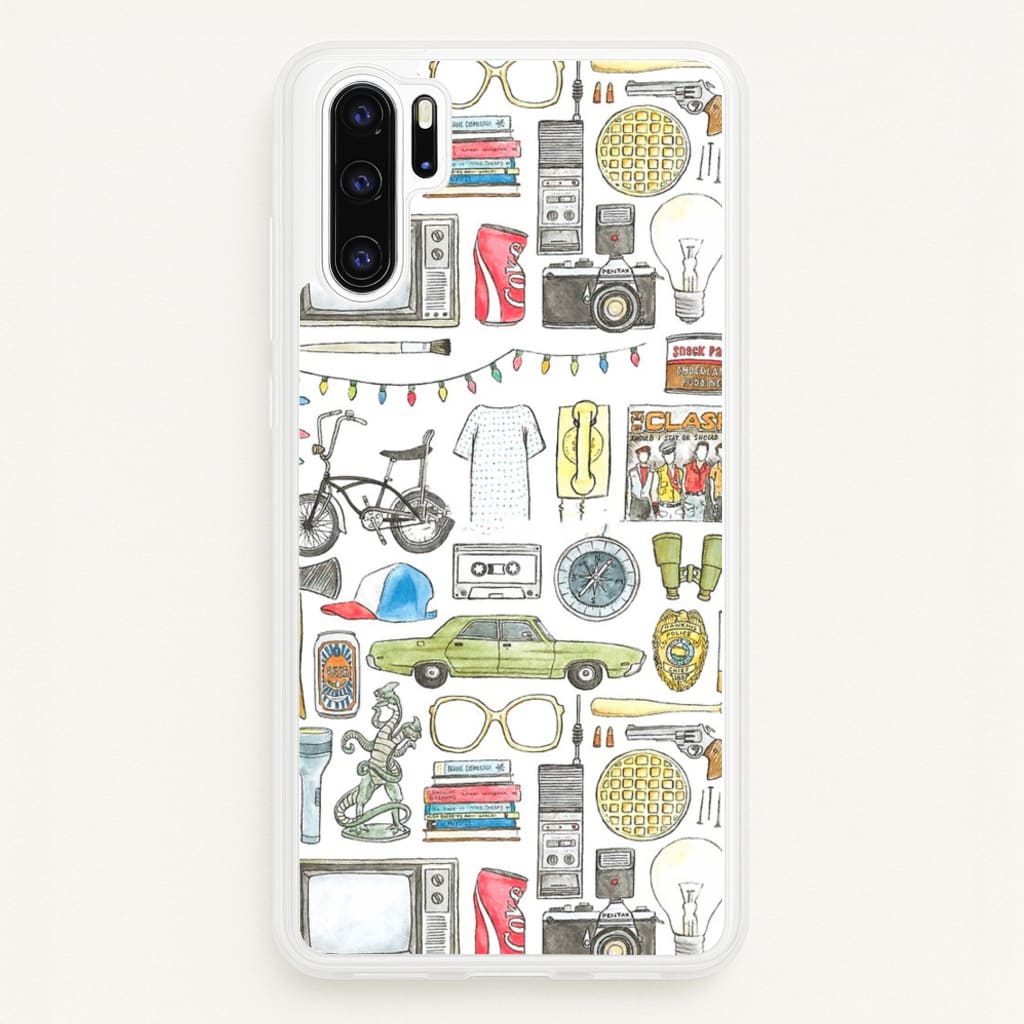 Stranger Objects Illustration - Stranger Things Phone Case for Huawei P30 Pro