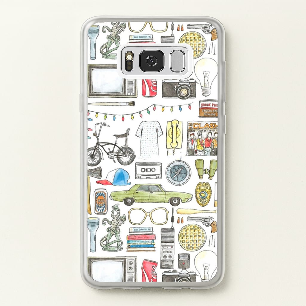 Stranger Objects Illustration - Stranger Things Phone Case for Galaxy S8
