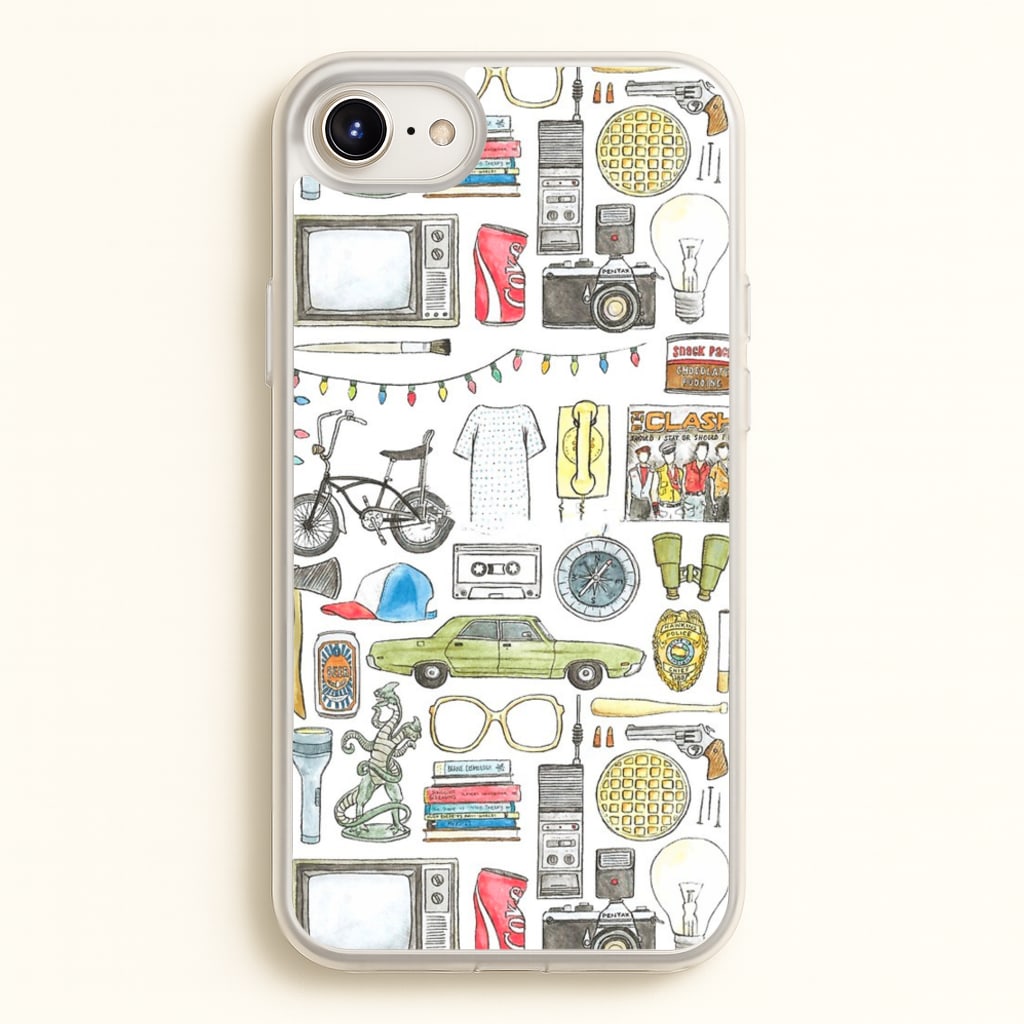 Stranger Objects Illustration - Stranger Things Phone Case for iPhone 6 Plus / 7 Plus / 8 Plus