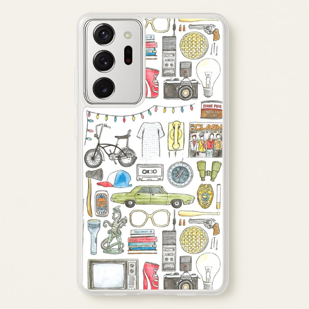Stranger Objects Illustration - Stranger Things Phone Case for Galaxy Note 20 Ultra