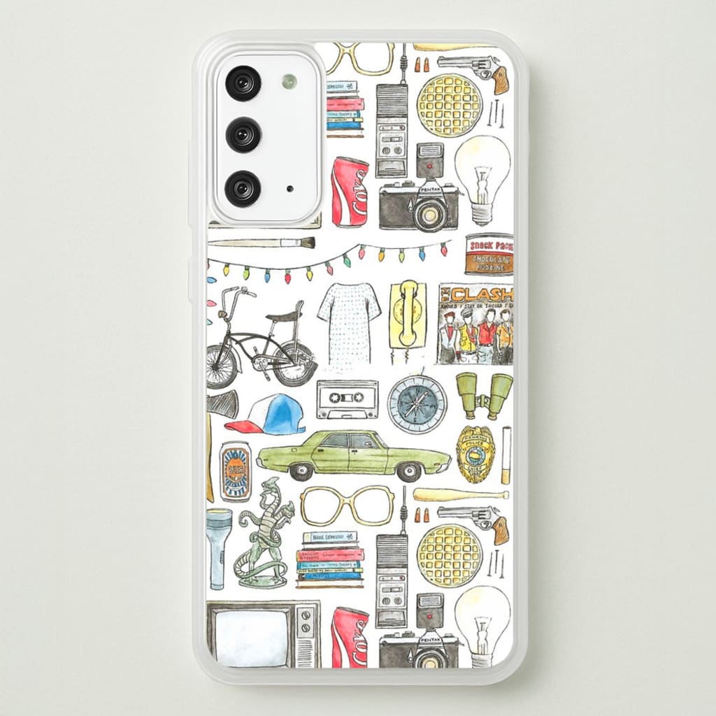 Stranger Objects Illustration - Stranger Things Phone Case for Galaxy Note 20