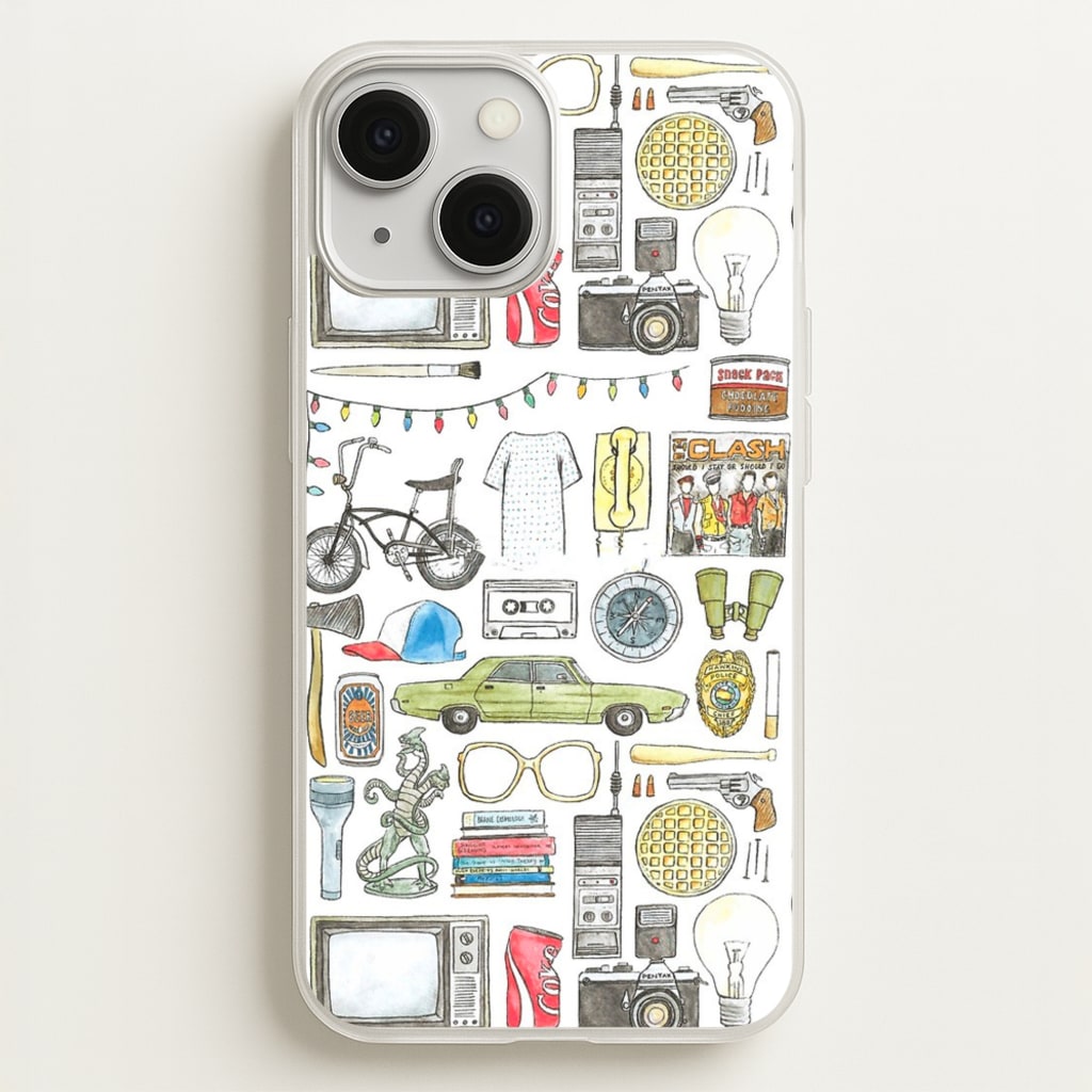 Stranger Objects Illustration - Stranger Things Phone Case for iPhone 13