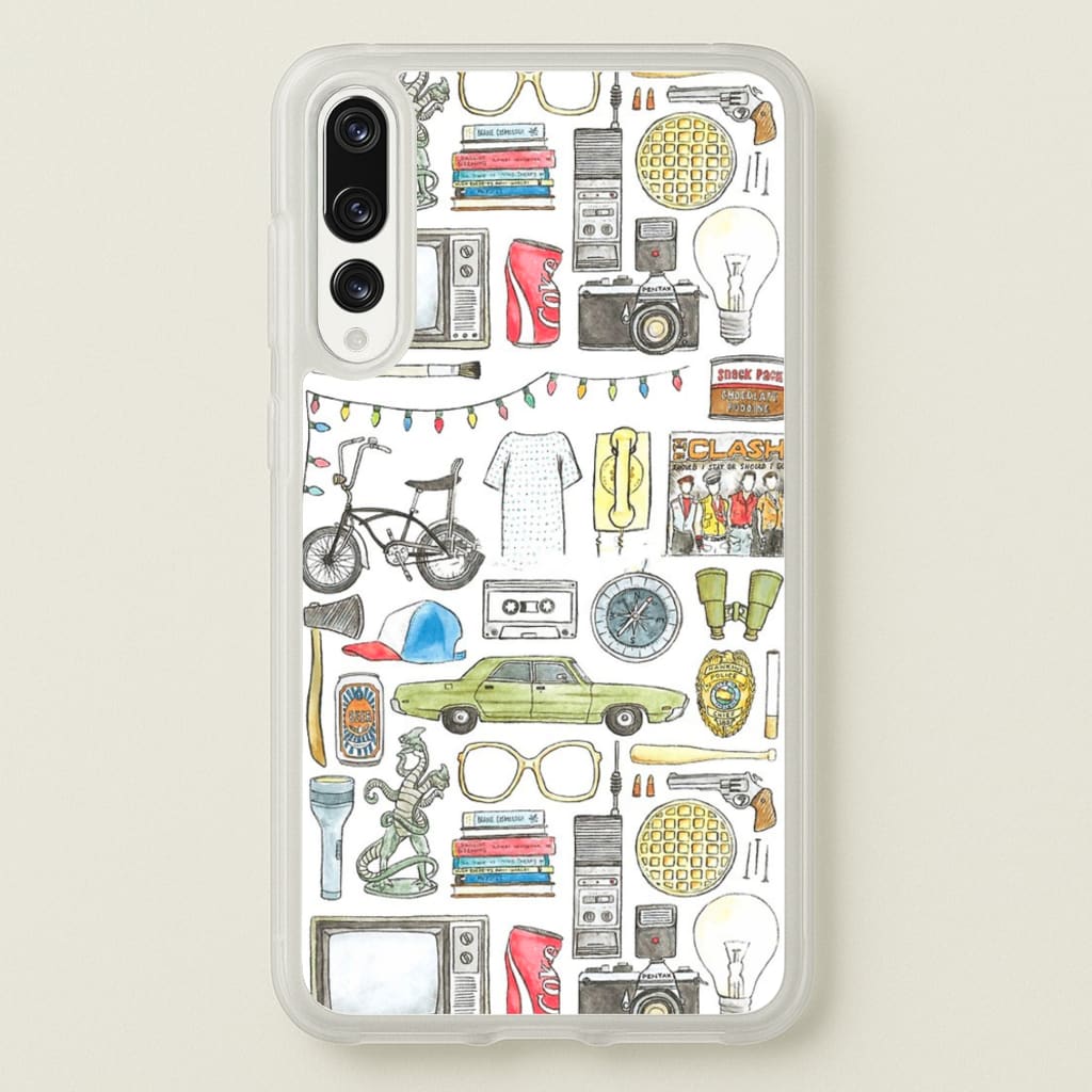 Stranger Objects Illustration - Stranger Things Phone Case for Huawei P20 Pro