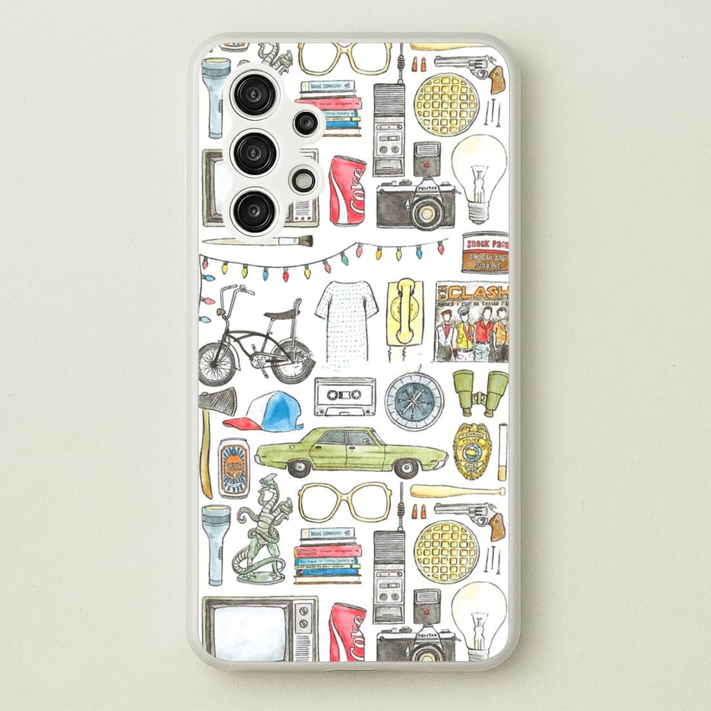 Stranger Objects Illustration - Stranger Things Phone Case for Galaxy A13