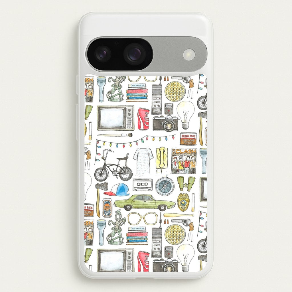 Stranger Objects Illustration - Stranger Things Phone Case for Google Pixel 9 / 9 Pro