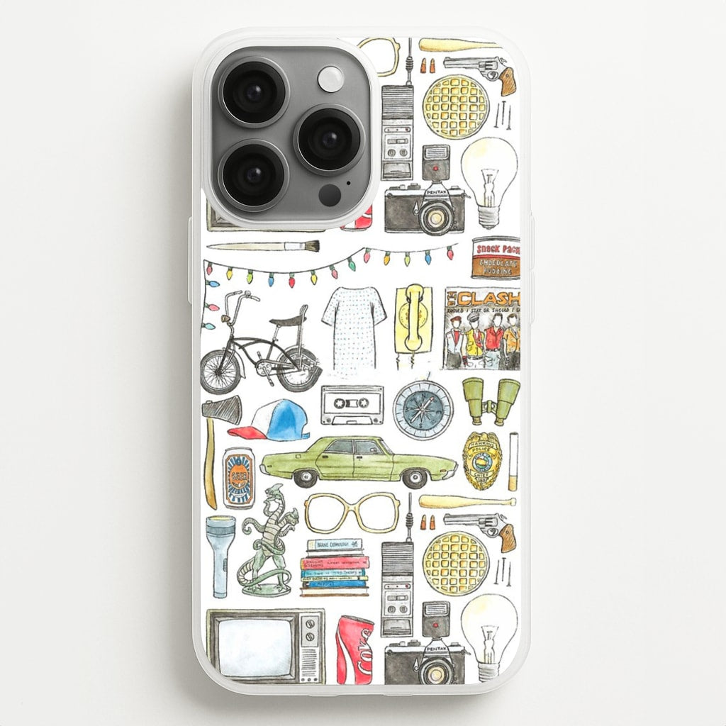 Stranger Objects Illustration - Stranger Things Phone Case for iPhone 13 Pro Max