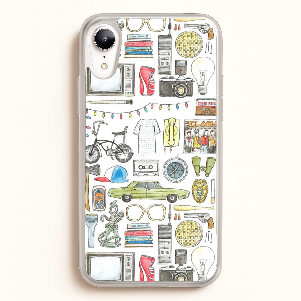 Stranger Objects Illustration - Stranger Things Phone Case for iPhone XR