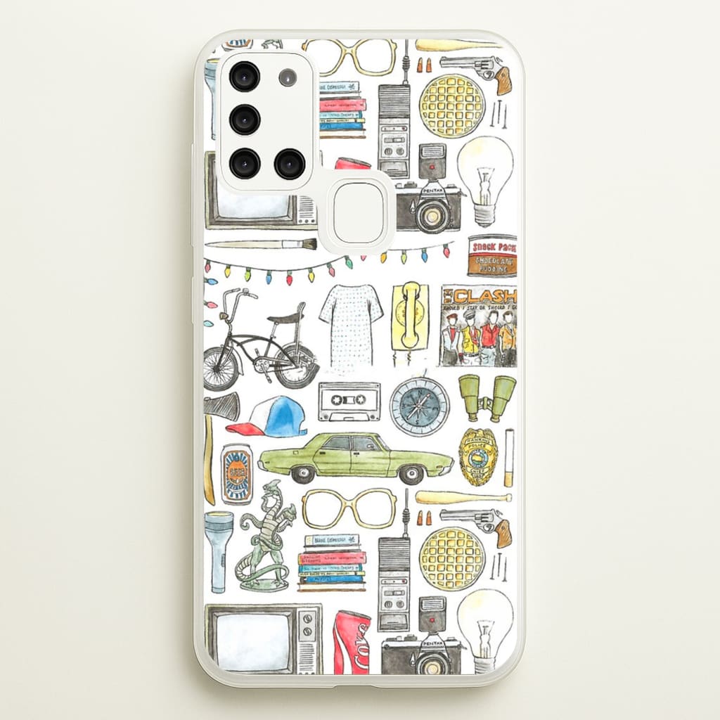 Stranger Objects Illustration - Stranger Things Phone Case for Galaxy A21s