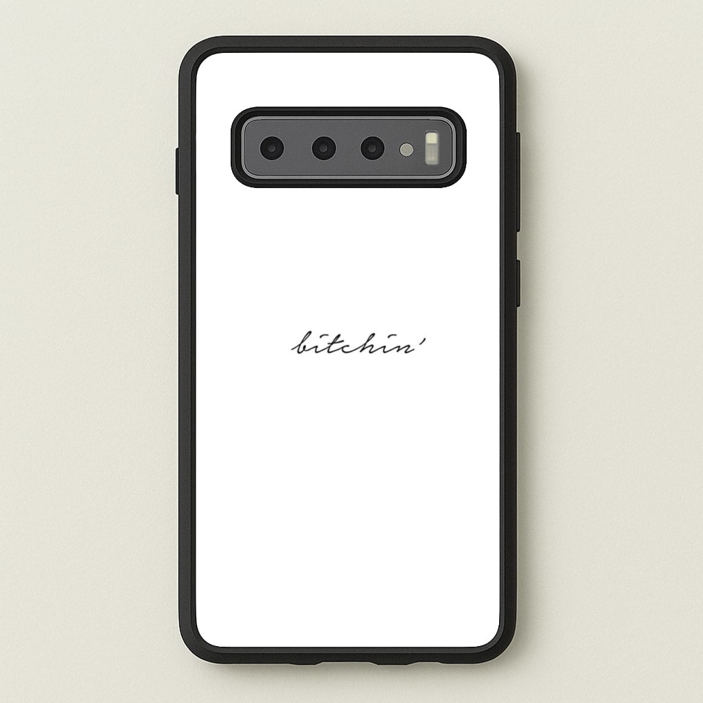 Bitchin' - White Stranger - Stranger Things Phone Case for Galaxy S10