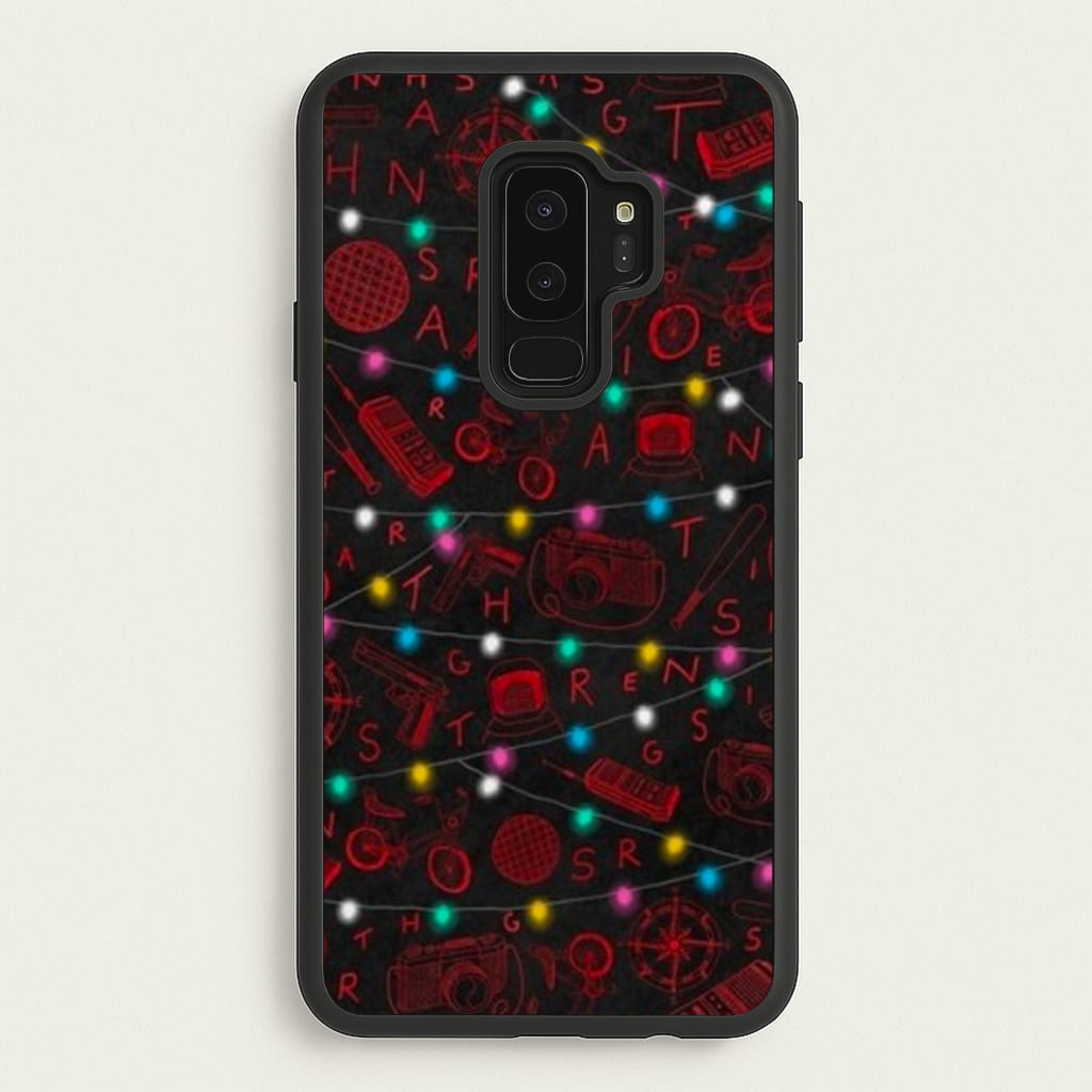Stranger Red Illustrations - Stranger Things Phone Case for Galaxy S9 Plus