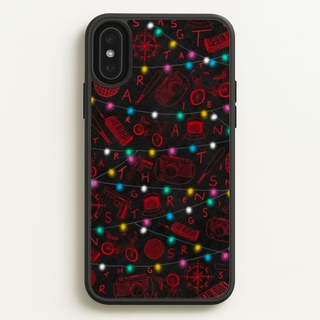 Stranger Red Illustrations - Stranger Things Phone Case for iPhone XS Max