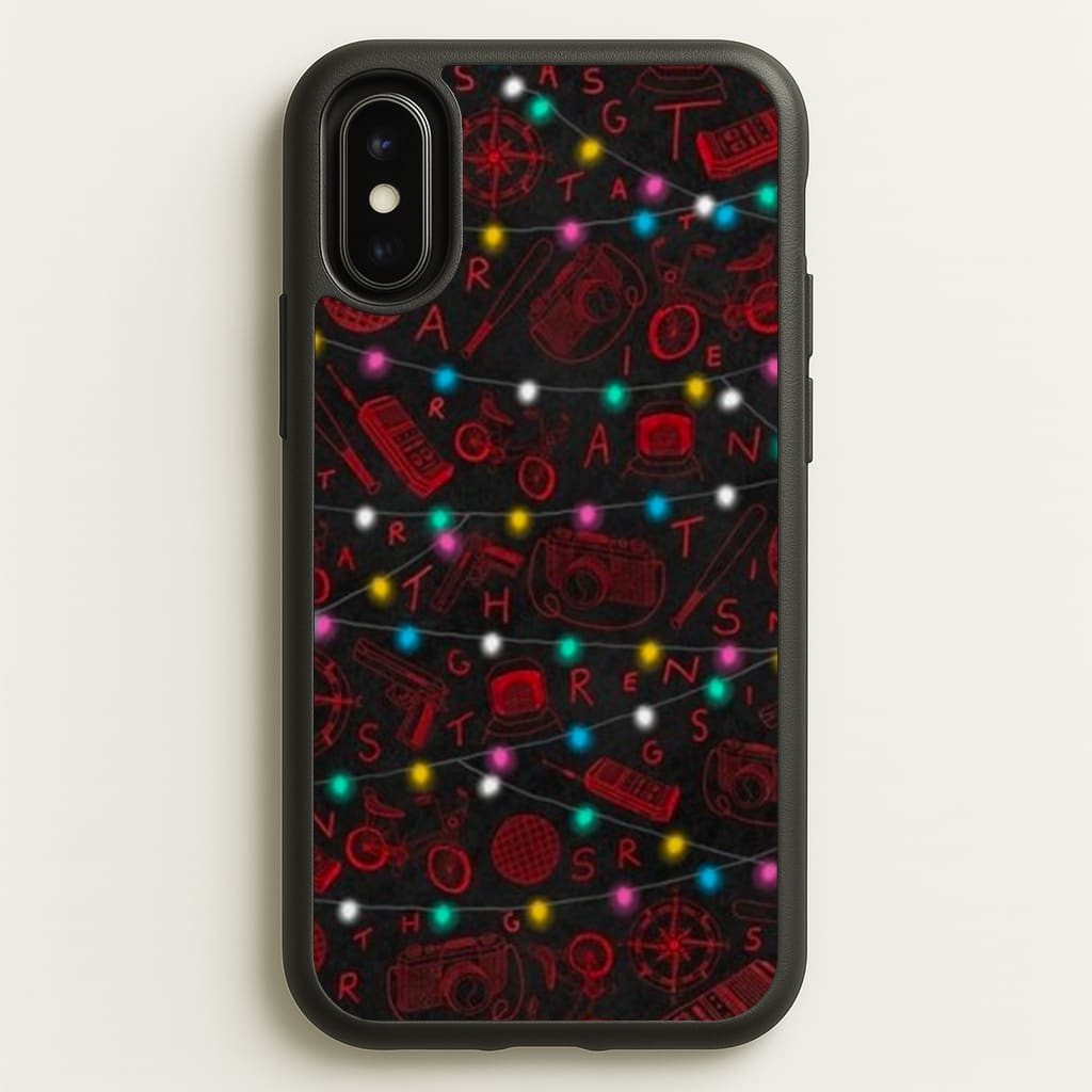 Stranger Red Illustrations - Stranger Things Phone Case for iPhone X / XS