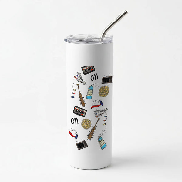 Stranger Drawings Skinny Tumbler