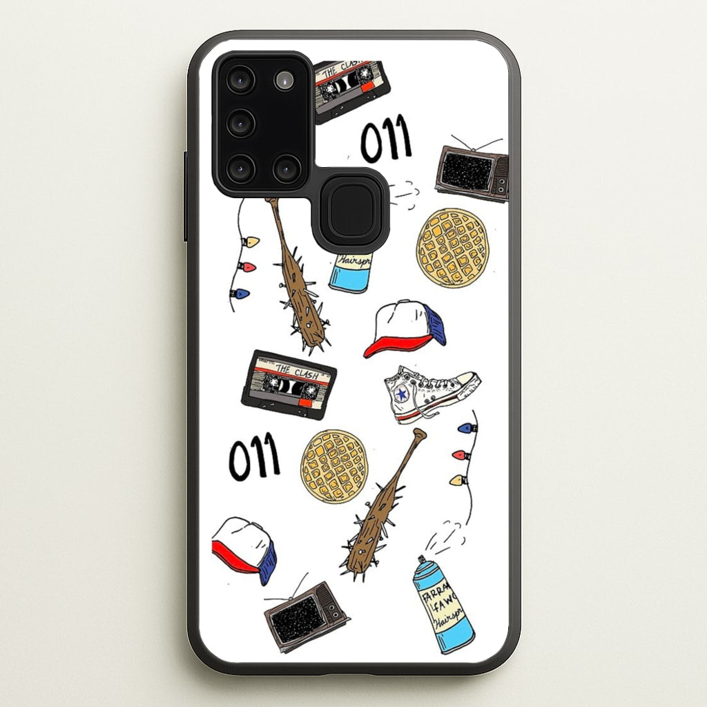 Stranger Drawings - Stranger Things Phone Case for Galaxy A21s