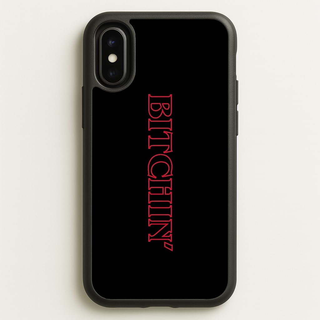 Stranger Bitchin' Logo - Stranger Things Phone Case for iPhone X / XS