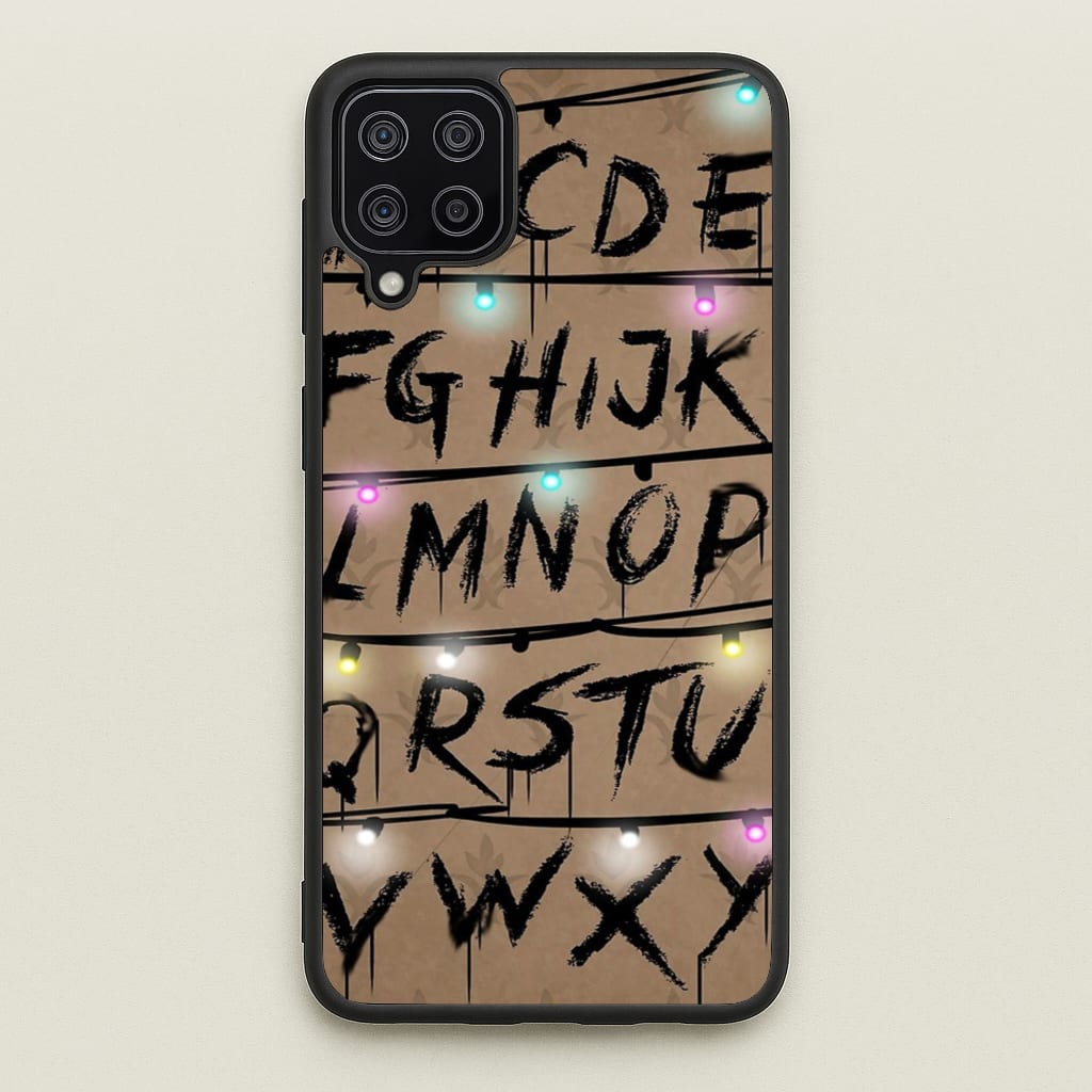 Stranger Alphabet Wall - Stranger Things Phone Case for Galaxy A12