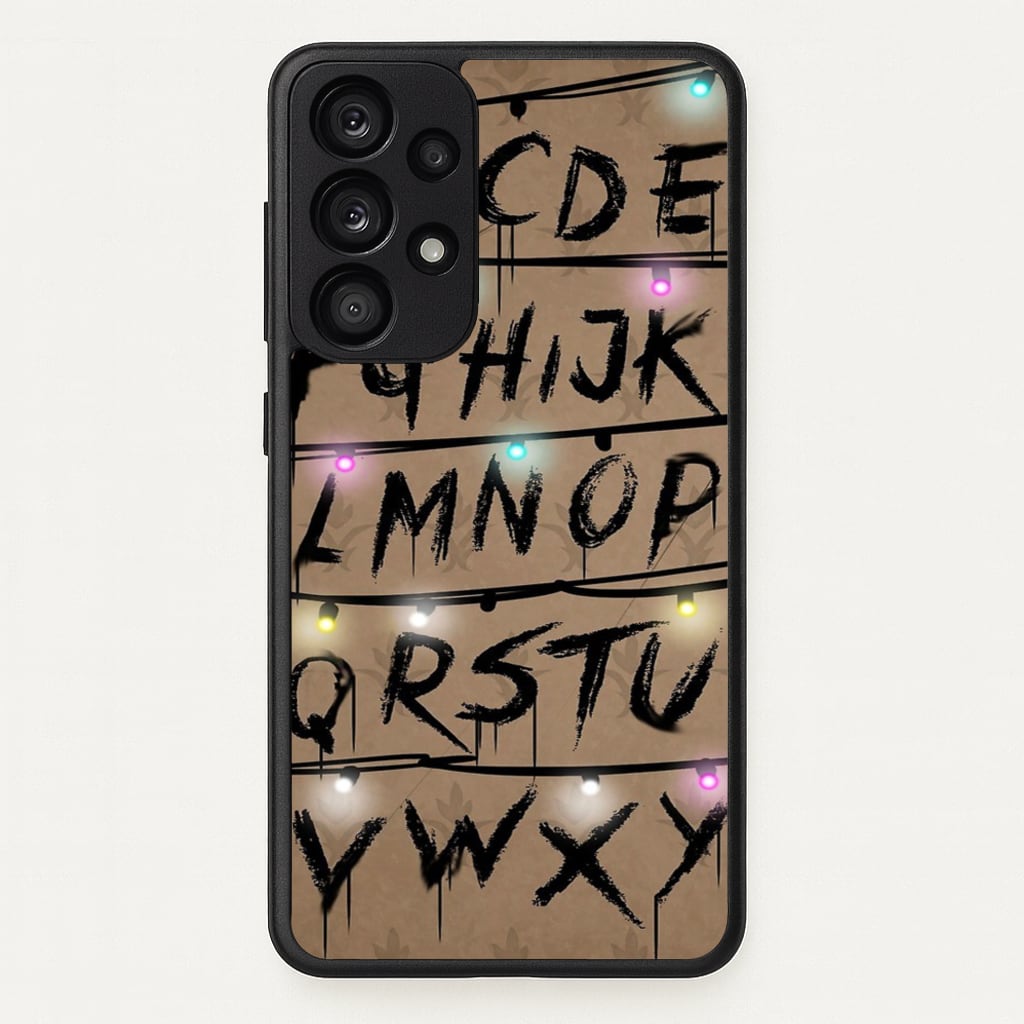 Stranger Alphabet Wall - Stranger Things Phone Case for Galaxy A53