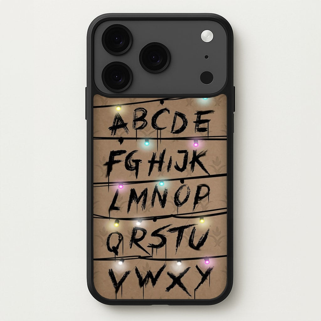 Stranger Alphabet Wall Phone Case for iPhone 17 Pro