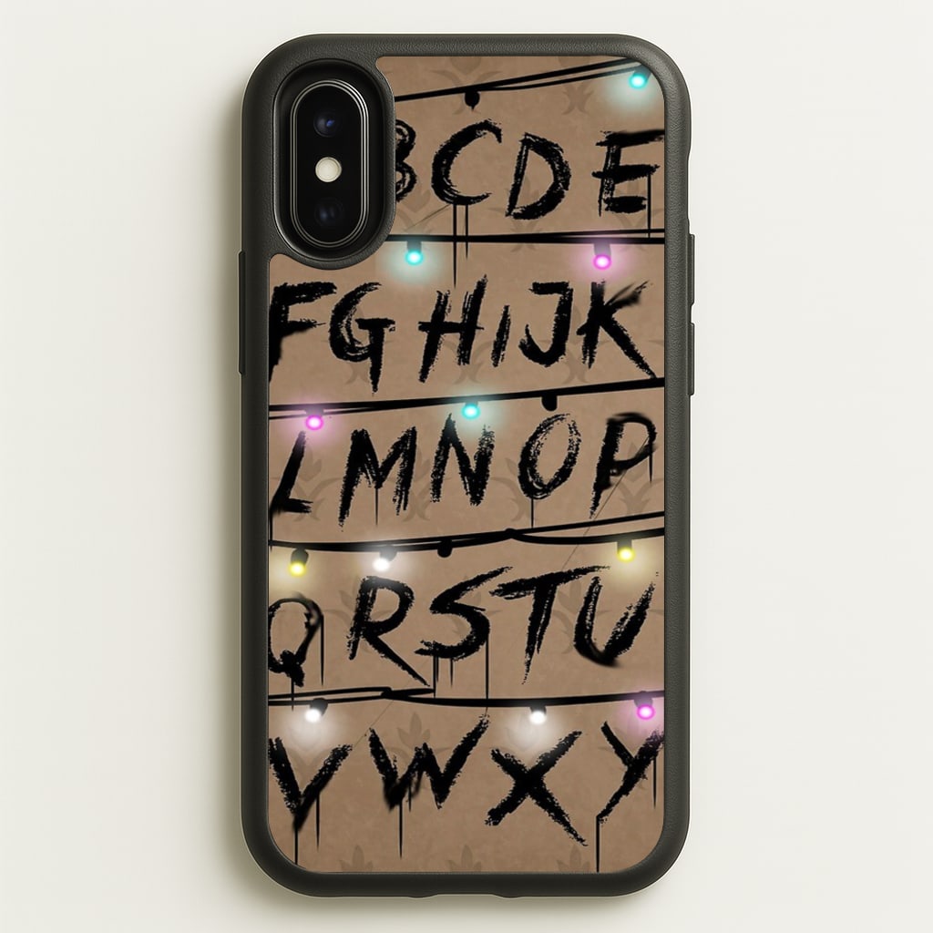 Stranger Alphabet Wall - Stranger Things Phone Case for iPhone X / XS