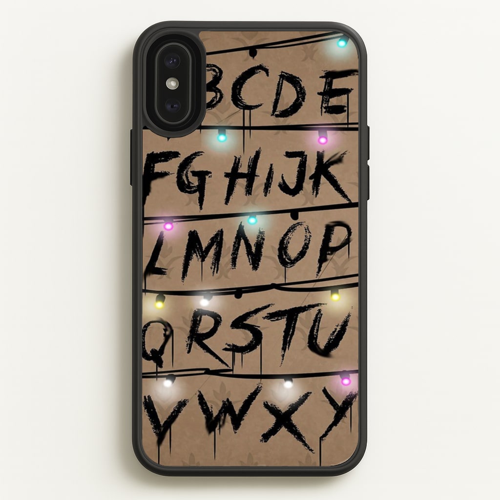 Stranger Alphabet Wall - Stranger Things Phone Case for iPhone XS Max