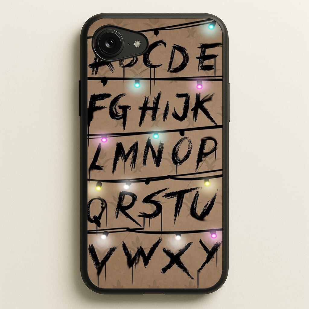 Stranger Alphabet Wall - Stranger Things Phone Case for iPhone 16e