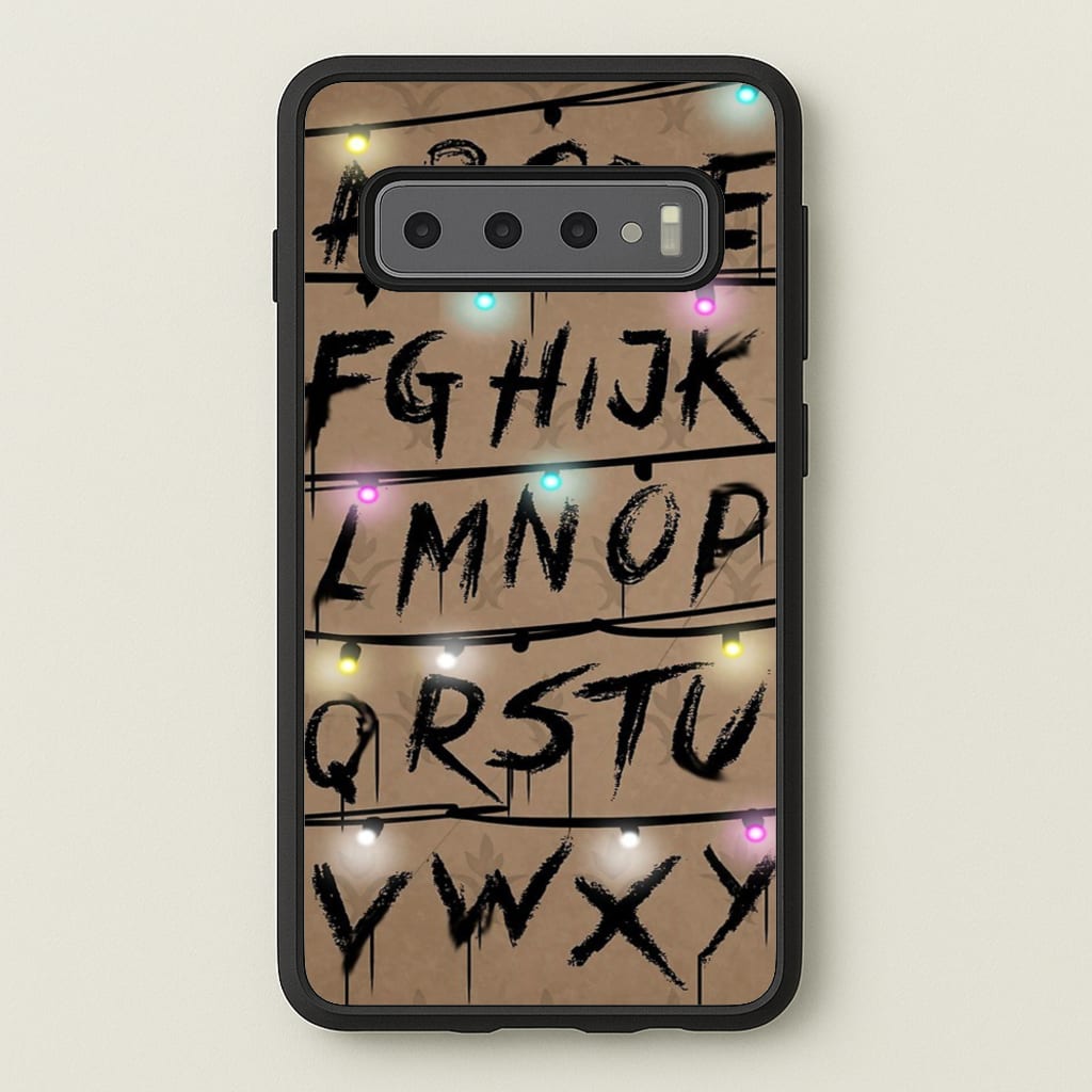 Stranger Alphabet Wall - Stranger Things Phone Case for Galaxy S10