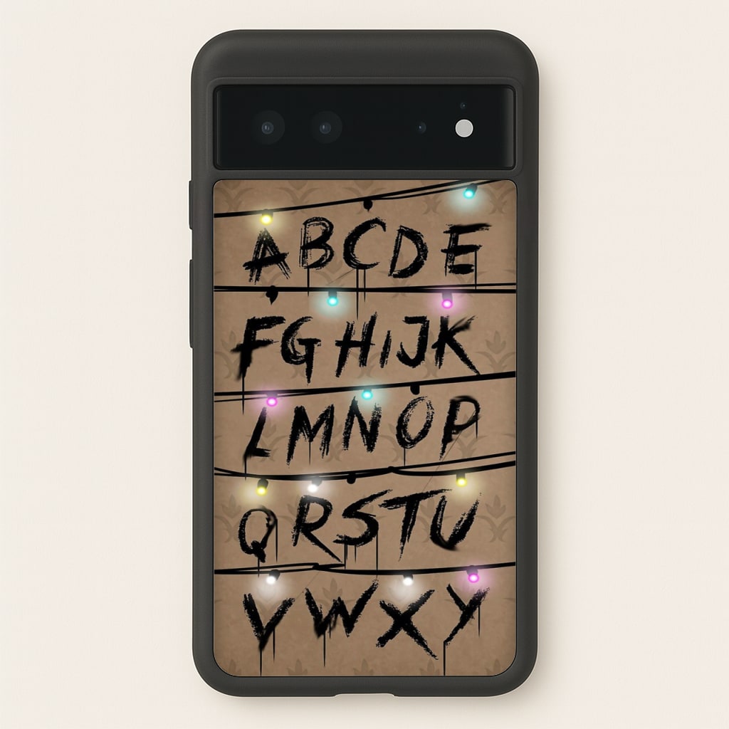 Stranger Alphabet Wall - Stranger Things Phone Case for Google Pixel 6