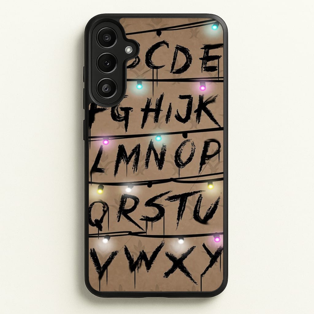 Stranger Alphabet Wall - Stranger Things Phone Case for Galaxy A34