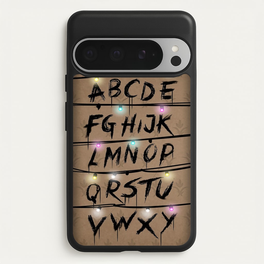 Stranger Alphabet Wall - Stranger Things Phone Case for Google Pixel 9 Pro XL