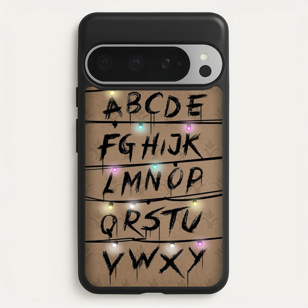 Stranger Alphabet Wall - Stranger Things Phone Case for Google Pixel 9 Pro XL