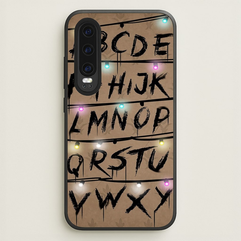 Stranger Alphabet Wall - Stranger Things Phone Case for Huawei P30