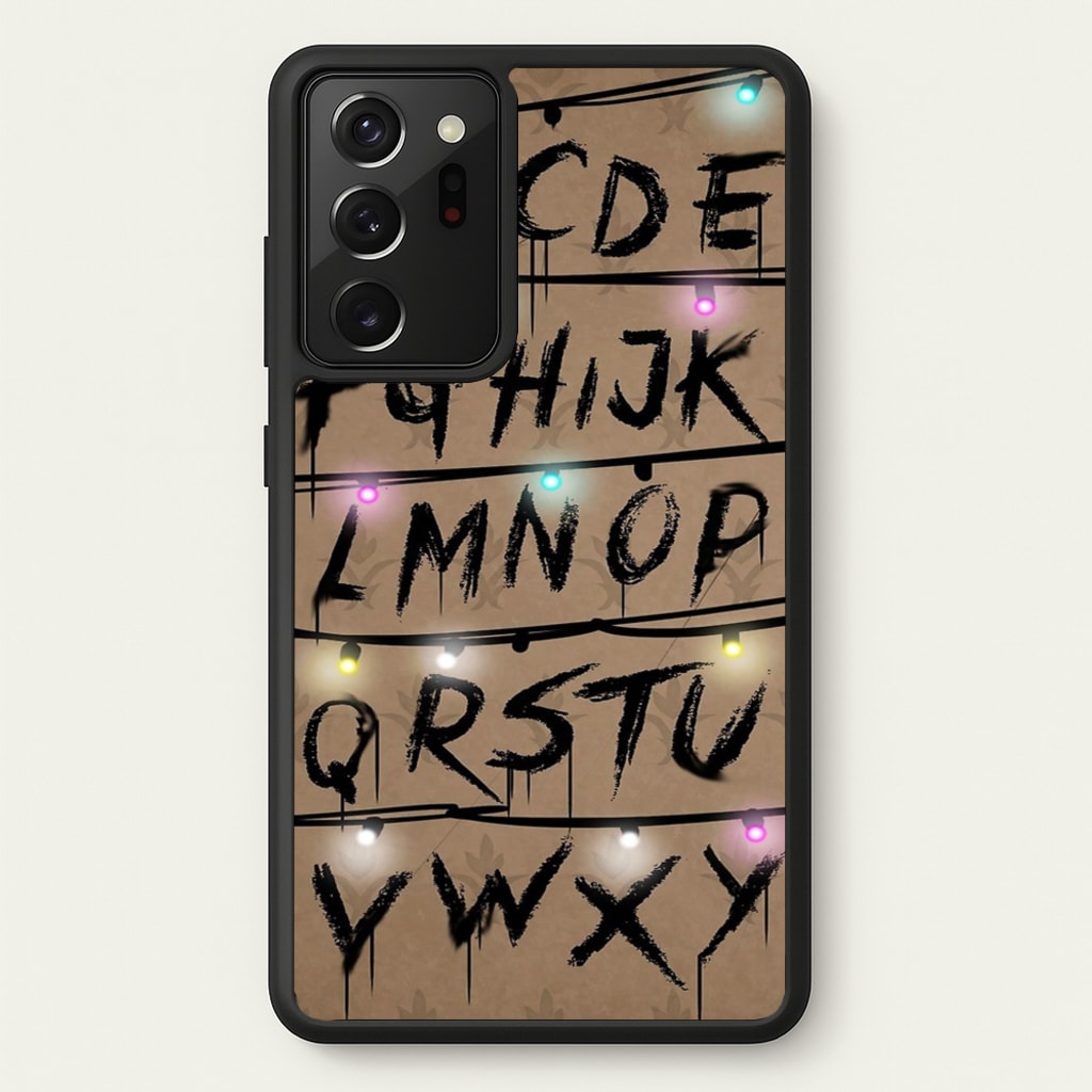 Stranger Alphabet Wall - Stranger Things Phone Case for Galaxy Note 20 Ultra