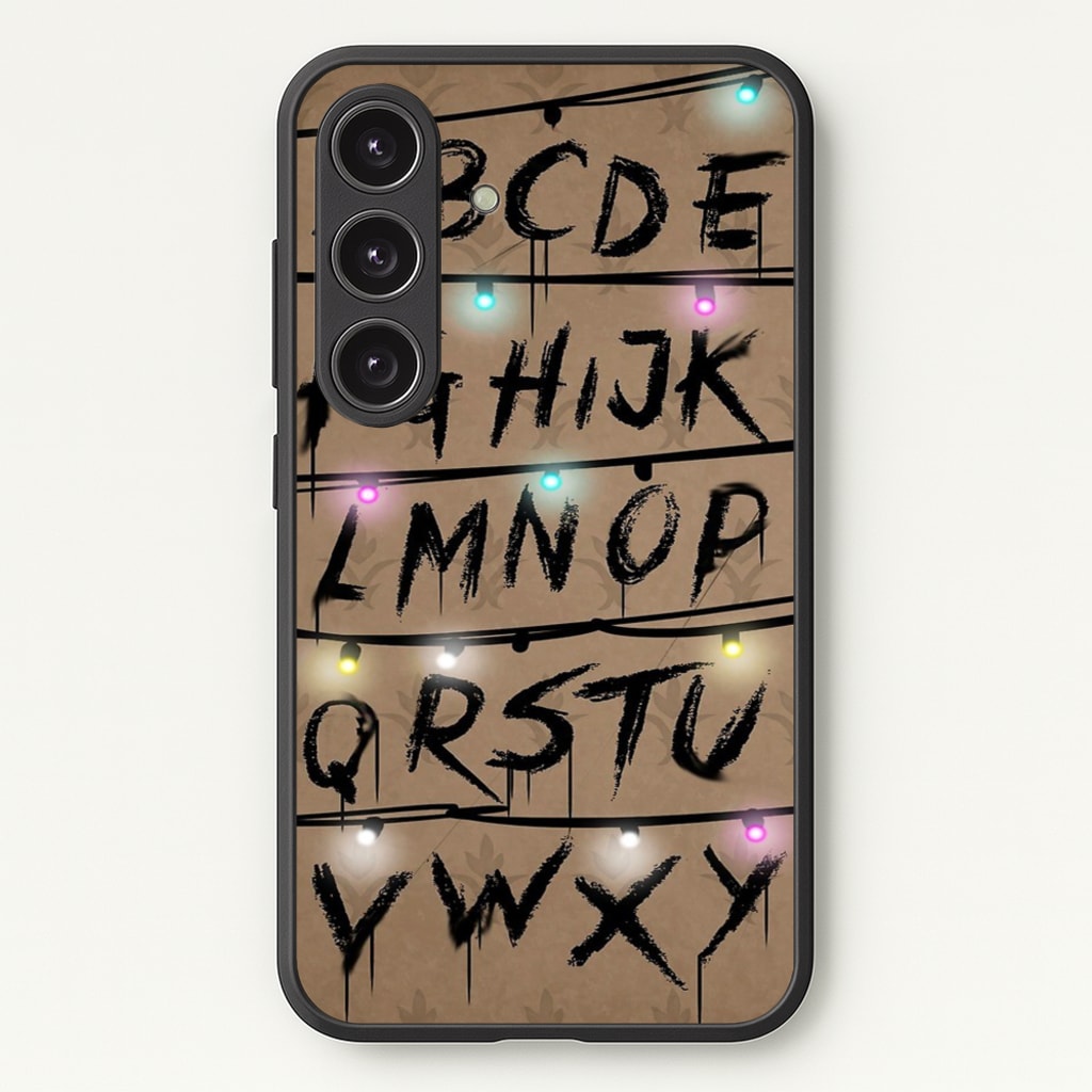 Stranger Alphabet Wall - Stranger Things Phone Case for Galaxy S25